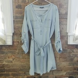 Chambray shirt dress